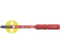 Wiha Tournevis 2831-11 VDE embout interchangeable PH1 Ø6 mm Rouge
