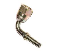 Embout JIC Femelle Évasé 74° Coudé 90°, 1/4" Ø Flexible, 9/16"-18 Filetage
