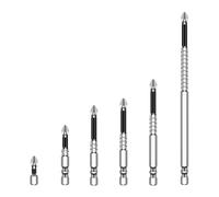 Embout K5 antidérapant haute dureté S2 magnétique puissant 5A noir antidérapant pour perceuse électrique à tête cruciforme, argent, 25 + 50 + 65 + 70 + 90 + 150