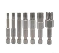 Embout magnétique à 12 points pour tournevis Torx de 50 mm avec tige hexagonale de 35 mm, convient pour les outils électriques et manuels (M8)