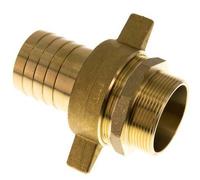 Embout mâle 50 mm (2'') et G2'' en laiton joint plat NBR ecrou à ailettes