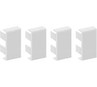 Embout Mini 10x20L-9010, Plastique sans halogène, masquant Les Coupes, Blanc Alpin
