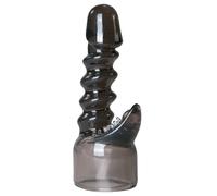 Embout noir de godemichet à spirales Easytoys