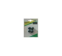 Embout patin pied de chaise ISO 10 mm caoutchouc noir (lot de 4)