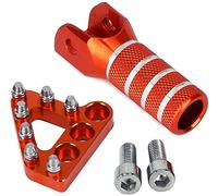 Embout Pedale de Frein Arrière + Embout Selecteur Vitesse Moto,Kit Pedale Frein Selecteur Vitesse Pedale Moto pour 125-530 SX EXC XCF XC XCW SXF SMR 690SMCR 690ENDURO SUPERMOTOR-Orange