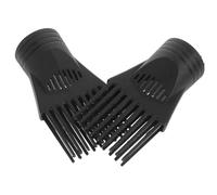 Embout Peigne Sèche-cheveux Noir Lot de 2 Pièces, Plastique | Diamètre Intérieur 4,6cm, Compatible Buses 4,4 à 4,6cm, Coiffage Précis pour Brushing et Salon