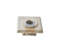 Embout percé 40x40 pour tubes épaisseur 1,2 ou 1,5. - Brut, Epaisseur de tube (mm) : 1,2