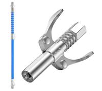 Embout Pompe a Graisse,Coupler Pince de Verrouillage Pistolet à Graisse,Embout de Pompe à Graisse avec Double Poignée,G Coupler Embout Pompe à Graisse Raccord de Pistolet à Graisse Tuyau de 30CM