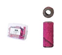 Embout Ponceuse For perceuse à ongles, Mini lime bande de sable, polissage des, nettoyage cuticules, sans mandrin en acier inoxydable(Rosered 150(100PCS))