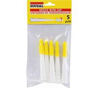 Soudal – Canule pour cartouche de mastic standard avec bouchon – Polyéthylène 15 mm – Pack de 5