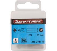 embout Pozidriv 1/4" 25 mm No. 1, 5Stk