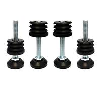 Embout Rentrant Rond avec Vis de Réglage, 28mm, Lot de 4