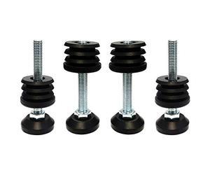 Embout Rentrant Rond avec Vis de Réglage, 28mm, Lot de 4