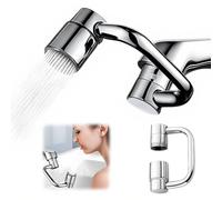 Embout Robinet Pivotant 1080°, Multifonctionnel Mousseur Robinet, Aérateur de Robinet économiseur D'eau, Robinet d'Extension Avec 2 Modes de Pulvérisation (3 PCS)
