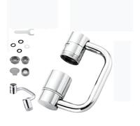 Embout Robinet Pivotant 1080°, Multifonctionnel Mousseur Robinet, Aérateur de Robinet économiseur D'eau, Robinet d'Extension Avec 2 Modes de Pulvérisation