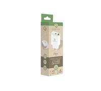 Embout secteur 18W 3,4A 2 ports (1 USB et 1 type C) Blanc