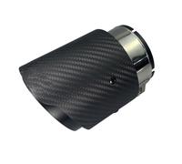 Embout Silencieux 1 Pièce Entrée : 89 Mm Sortie : 101 Mm Embouts D'échappement Universels Silencieux En Fibre Carbone 3k Mat/brillant Support Tuyau sortie echappement(In89 matte black 1)