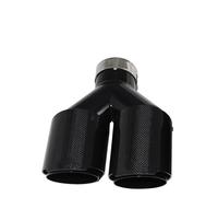 Embout silencieux d'échappement brillant en fibre carbone pour voiture, forme Y, double sortie, décoration universelle Adaptateur D'échappement Unversel(Left 63mm-89mm)
