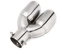 Embout Silencieux D'échappement Chromé À Double Sortie, 63 Mm, En Acier Inoxydable, Pour Voiture, Garniture Modifiée D'échappement Extrémités