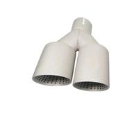 Embout Silencieux D'échappement Universel En Acier Inoxydable 1 Pièce Double Mat Pour Voiture 60MM 63mm Pour GTI MK Silencieux D'Échappement(Left in60-Out114mm)