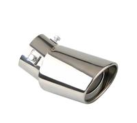 Embout Silencieux D'échappement Universel Pour Voiture Rond En Acier Inoxydable Chromé Pour Tuyau D'échappement Arrière Extrémités Tuyau D'échappement Voiture(Bending Silver)
