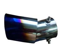 Embout Silencieux D'échappement Universel Voiture Tube Rond Acier Inoxydable Chromé Accessoire Voiture Argenté(STYLE T)