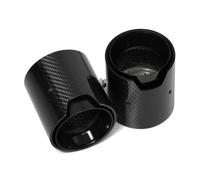 Embout Silencieux Échappement Fibre De Carbone Pour BMW F20 F21 M135i M140i ID60 Mm 2 Pièces/lot Échappement Embout Tuyau Sortie(Black)