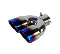 Embout Silencieux Embout D'échappement Arrière Universel À Double Corps 63 Mm Silencieux Noir Titane Acier Inoxydable Tuyaux D'échappement(3)