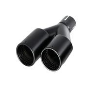 Embout Silencieux Entrée: 51/60/63mm Sortie: 89/101mm Double Sortie Universelle Noire Mate Pour Embouts Queue Silencieux Voiture Embouts D'échappement Double Embout Échappement(Right in63-out101mm)
