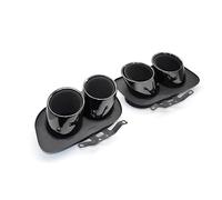 Embout Silencieux Pour 992 Pour Carrera 2/4 /S /4S 304 Embout De Silencieux En Acier Inoxydable Tuyau D'échappement Système Embouts Buse Quad Voiture(Black)