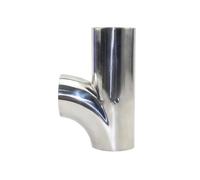 Embout Silencieux Tuyau Raccord Coudé En Y À Souder Bout Pour Tuyaux D'extrémité Automobile Diamètre Extérieur 19-89Mm Sanitaire Acier Inoxydable 304 3 Voies 76mmX2Mm(51mm x 1.5mm)