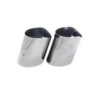Embout Silencieux Voiture D'échappement Acier Inoxydable 2pcs Pour Bmw Série 5 520i 525i 528i 530i 535d 535i F10 F11 F18 F07 Gt E39 E60 E34 E61 Garniture D'Échappement(For E61 Silver)