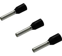 Embout simple d'extrémité de câble Rittal AS 4050.733 1.50 mm² x 8 mm partiellement isolé noir