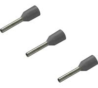 Embout simple d'extrémité de câble Rittal AS 4050.743 0.75 mm² x 8 mm partiellement isolé gris