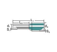 Embout simple d'extrémité de câble Weidmüller H0,25/10 HBL 9025740000 0.25 mm² x 6 mm partiellement isolé bleu clair 500 pc(s)