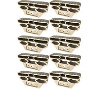 cyclingcolors 10x Embout Support Latte Double Court 38 x 8 mm élastomère pour sommier Cadre Bois Embout lit Meuble Fixation vis Tenon, Beige