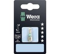 Wera 05073621001 3867/1 Embouts TORX TS SB, acier inoxydable, TX 15 x 25 mm, Gris/vert