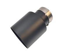 Embout Tuyau D'échappement Accessoires Universels De Voiture Silencieux En Acier Inoxydable Pointe Noire Mate Tuyau D'extrémité Coupé(60-89)