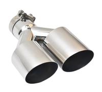Embout tuyau d'échappement silencieux à bouche oblique universelle pour voiture, un point deux, tuyau décoratif à double tuyau Adaptateur D'échappement Unversel(54MM IN- 101MM OUT)