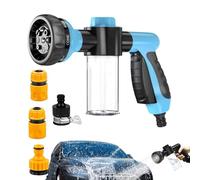 Embout Tuyau Jardin - Distributeur Mousse Pulvérisée | Outil Arrosage Haute Pression Avec Réservoir Savon Réglable Adapté Lavage Auto Pelouse Nettoyage Terrasse Irrigation Extérieur Jardinage Usage Po