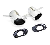 Embout Tuyau Sortie Pour CLA35 GLB35 Silencieux D'échappement Rond En Acier Inoxydable Noir(Silver a)