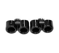 Embout Tuyau Sortie Silencieux D'échappement Arrière Rond En Acier Inoxydable Mise À Niveau Quad Pour Defender 90 110 2020-2024(Black 2.0t)