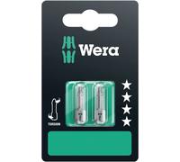 Embout Wera PH taille 1 longueur 25mm 1 / 4 pouce 6 pans C6,3 dur carte avec 2 pces 851 / 1 TZ SB - 5073323001