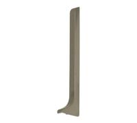 Embouts à droite Plinthe aluminium titane (H= 60 mm)