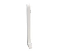 Embouts à gauche Plinthe aluminium blanc (H= 80 mm)