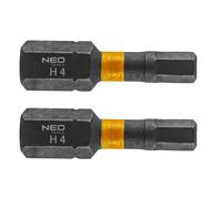 Embouts à percussion HEX4 x 25 mm, 2 pièces.