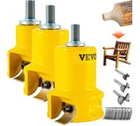 VEVOR Coupe-tenon, 25,4 mm et 38 mm et 50,8 mm, coupe-meubles en aluminium et en acier de qualité supérieure, avec doubles lames incurvées et vis à bouton, kit Home Master, outil de démarra