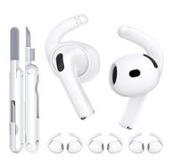 Embouts auriculaires pour AirPods 4 TNSNK 4 Paris antidérapants en silicone souple compatibles avec Apple AirPods 4 pour homme et femme avec kit de stylo de nettoyage et mousqueton (blanc)