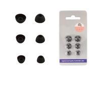 Embouts Auriculaires pour Edifier NeoBuds Evo, Embouts Auriculaires en Silicone Souple Taille S/M/L, 3Paires (Noir)