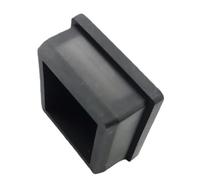 Embouts carrés en caoutchouc de silicone, bouchons d'obturation noirs et blancs type T, d'étanchéité for trous d'évier(Black,17.6mm)